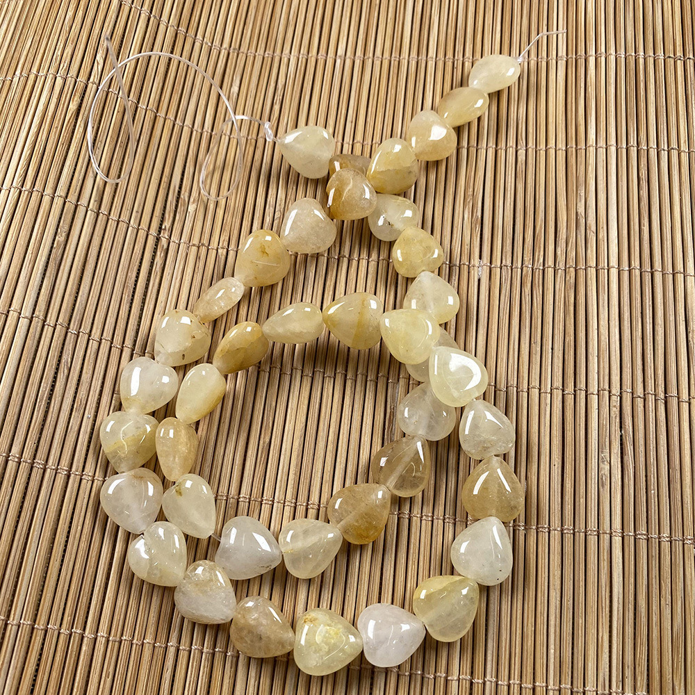 天然石头半宝石心形半宝石珠子40cm详情15