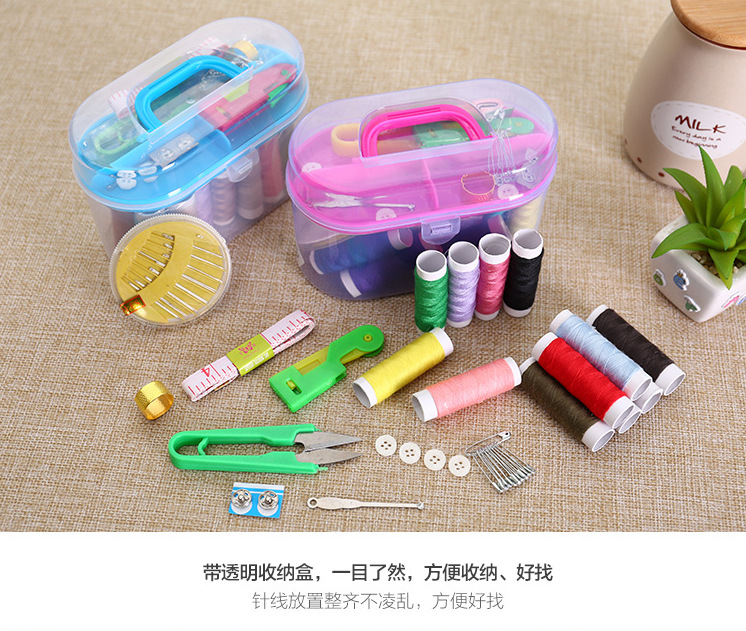 10-piece needle and thread set, tool needle and thread bag, needle and thread box set, sewing machine thread, home accessories with circular needle pic 4