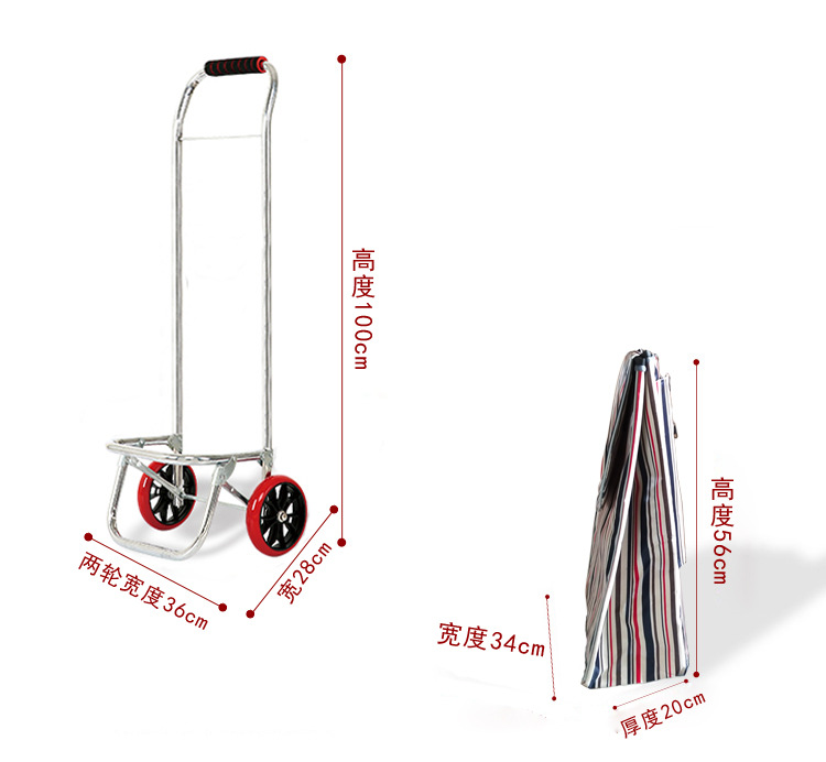 Household grocery shopping trolley, portable shopping cart, trolley, trailer, luggage trolley, foldable manufacturer pic 11