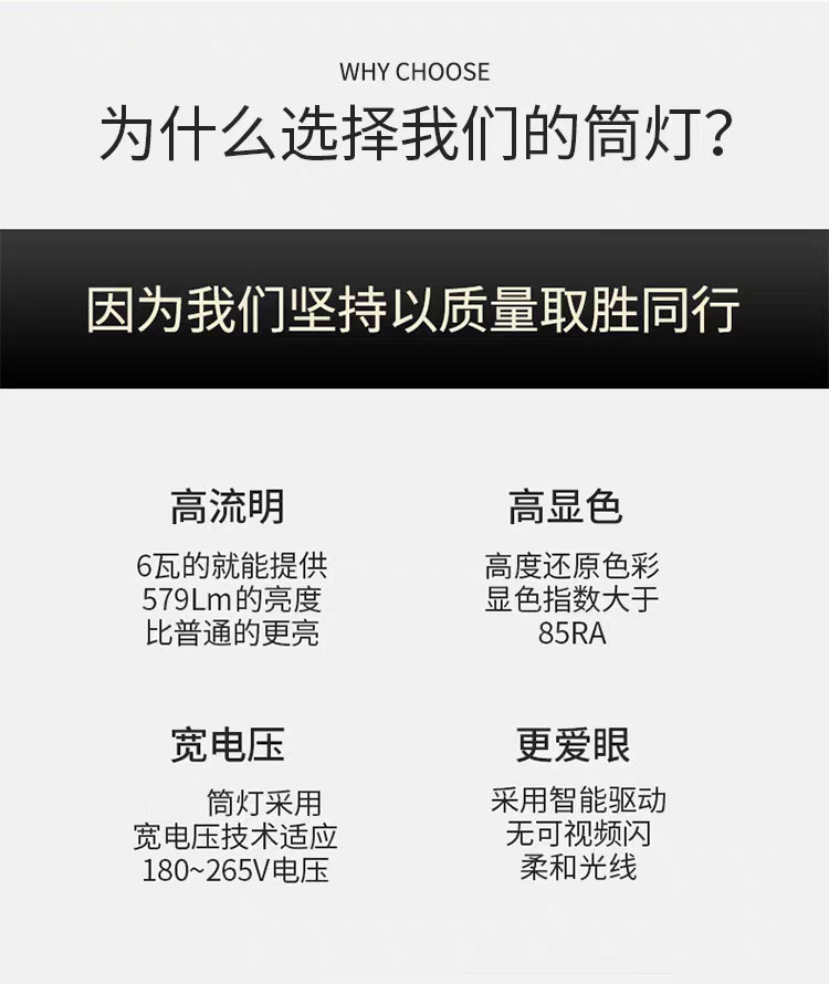 顺冠照明筒灯超亮led孔灯嵌入式天花灯客厅家用商用2.5寸7w薄洞灯详情1