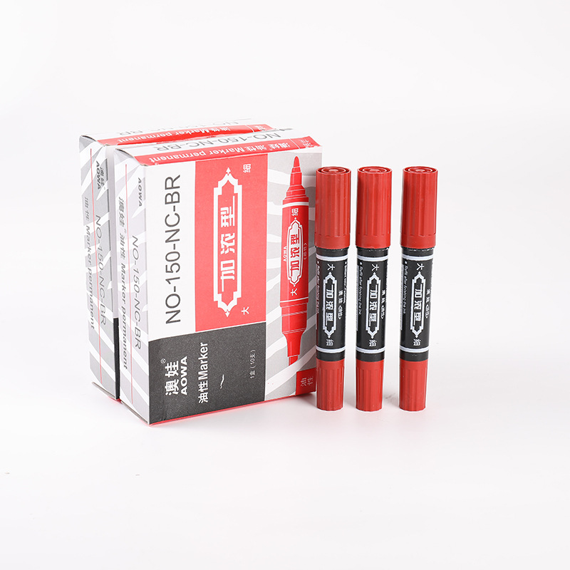 150 double-headed oil-based black marker pen, large-capacity marking color big-headed pen, logistics mark quick-drying marker pen pic 12