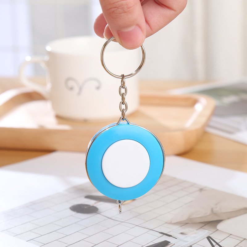 Mini cute candy-colored keychain tape measure, portable small tape measure, clothing measuring tape, gift tape measure, LOGO printed wholesale pic 10