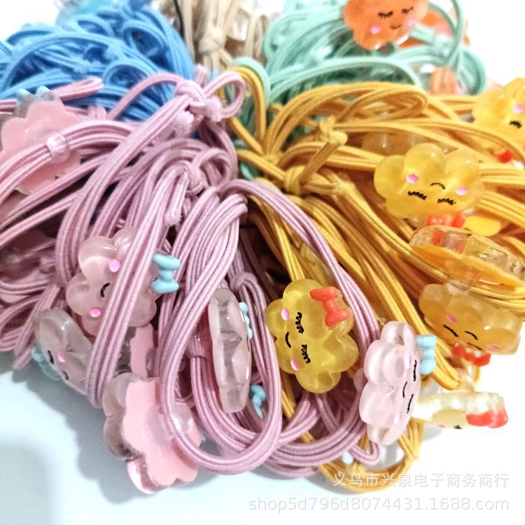 No. 123 Colorful Cloud Hair Tie, 1-yuan wholesale of popular accessories, leather bands, hair bands and hair ties wholesale pic 1