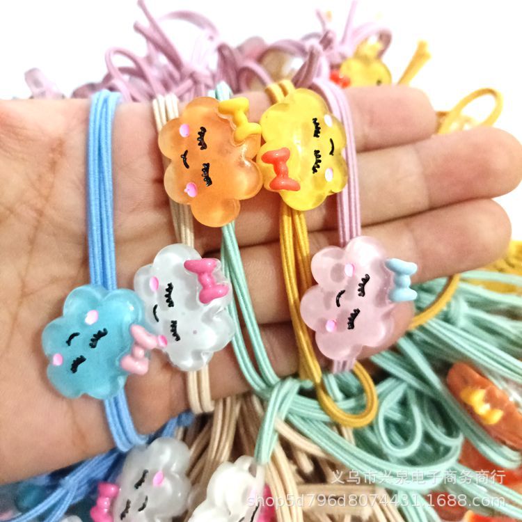 No. 123 Colorful Cloud Hair Tie, 1-yuan wholesale of popular accessories, leather bands, hair bands and hair ties wholesale pic 4
