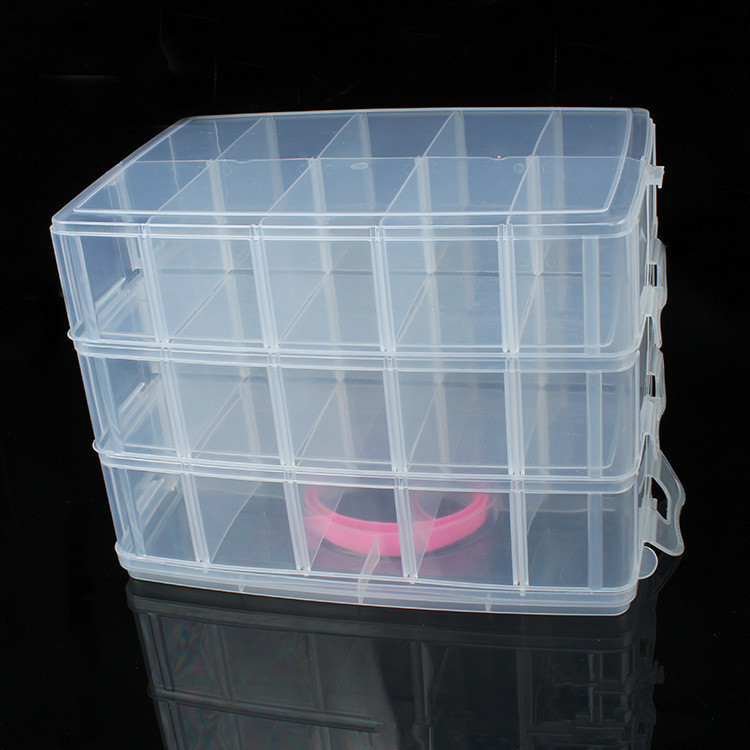 PP transparent hand-held plastic box, cosmetics and jewelry box, toy spare parts organization and storage box, sample display packaging box pic 19