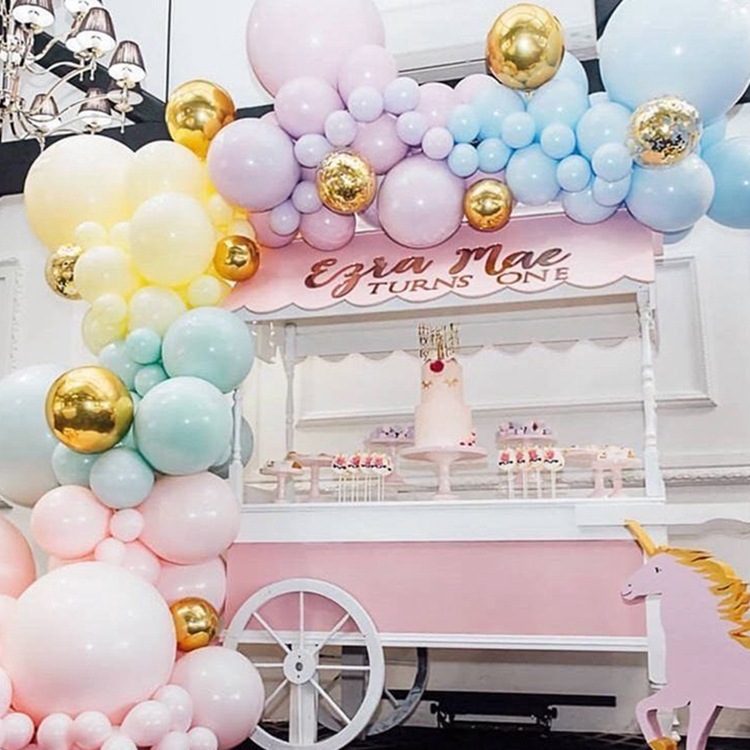 1.5g10寸马卡龙气球批发厂家生日氛围布置婚礼婚庆装饰糖果色乳胶详情3