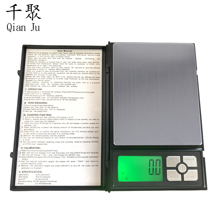 Cross-border notebook electronic jewelry scale 500G/0.01G electronic scale jewelry scale portable pocket scale gram weight scale pic 19
