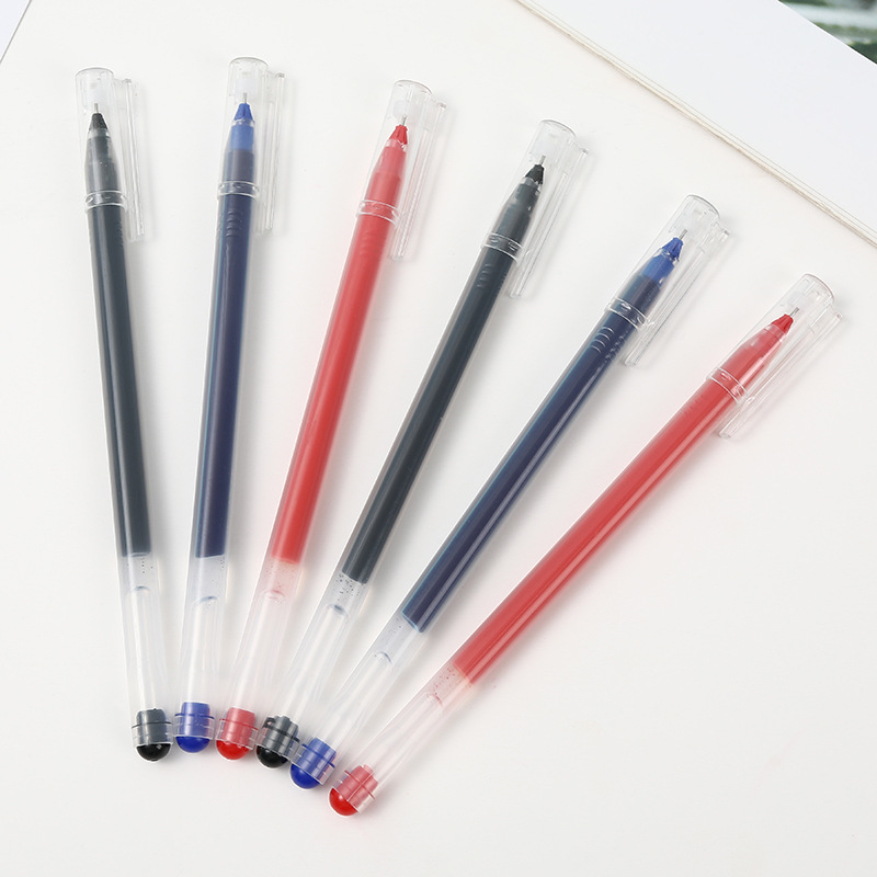 Direct-sale large-capacity, high-performance gel pen, 0.5mm carbon water pen, special pen for student exams, signature pen pic 1