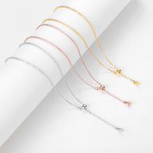 s925纯银锁骨链闪欧项链时尚百搭裸银链O字链韩版银饰品配件链子详情5