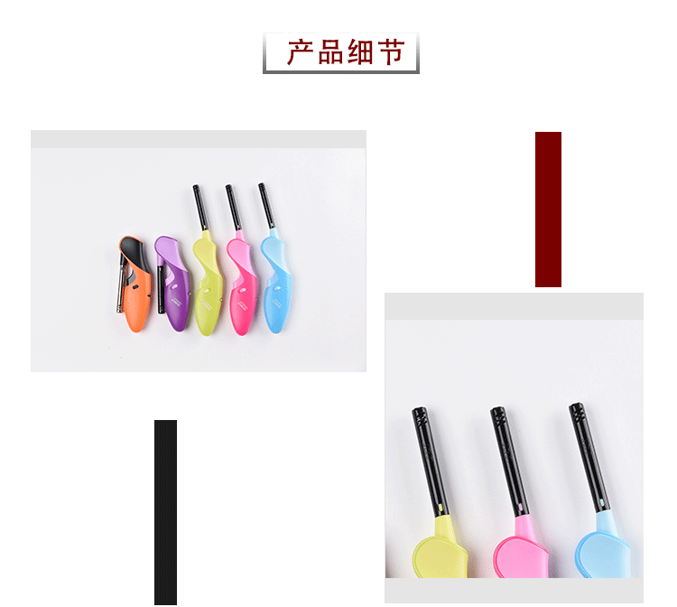 跨境金属纯色厨用电子点火器便捷煤气灶具可旋转枪管明火点火器详情12