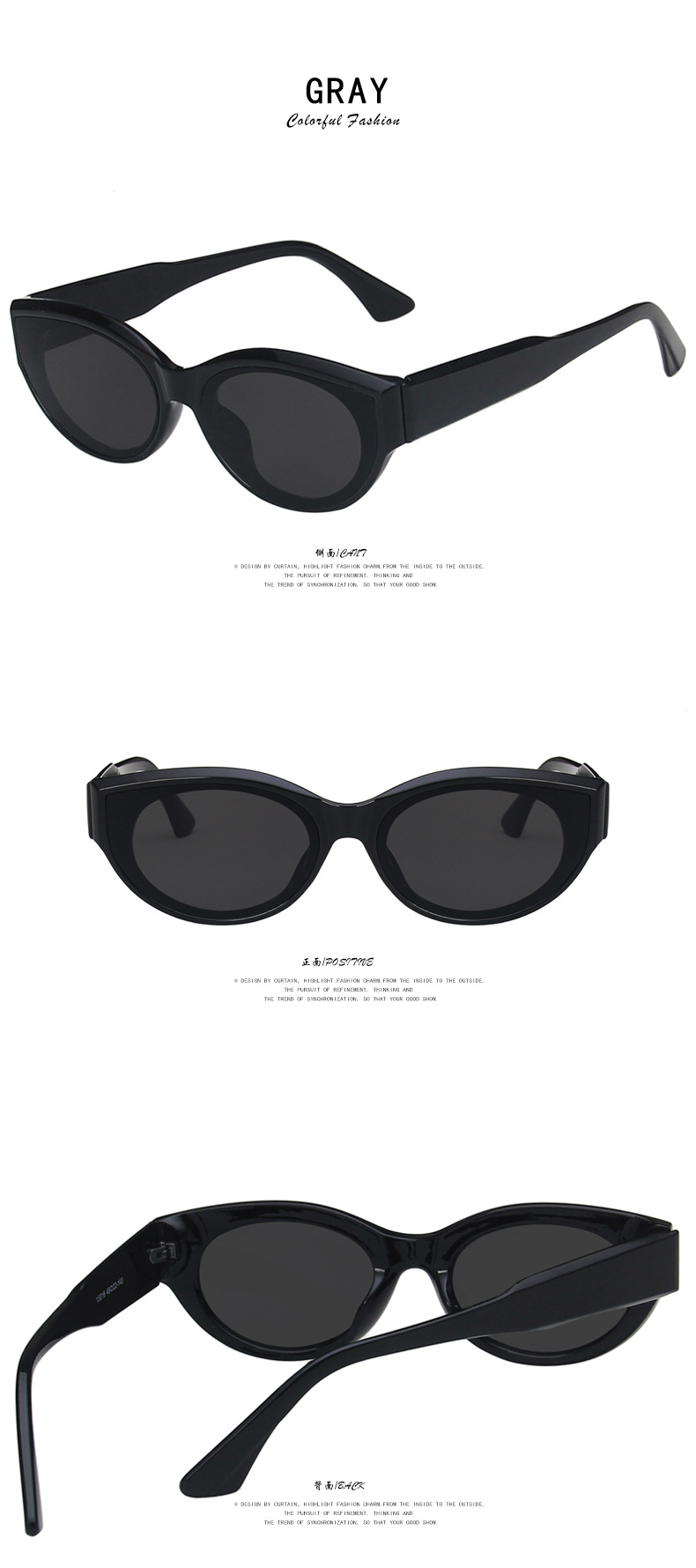 Cross-border European and American personalized sunglasses 2020 new retro hip-hop oval sunglasses Street style trendy and fashionable sunglasses pic 9