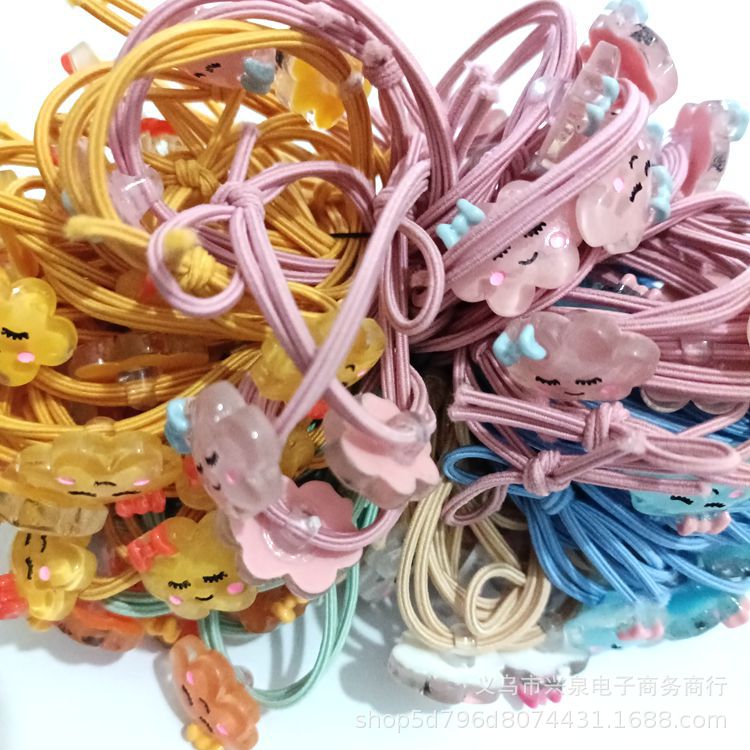 No. 123 Colorful Cloud Hair Tie, 1-yuan wholesale of popular accessories, leather bands, hair bands and hair ties wholesale pic 3