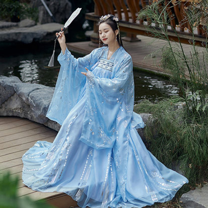 国潮新款成人汉服女成人古装中国风全套烫金上襦大袖衫齐胸襦裙套装详情7