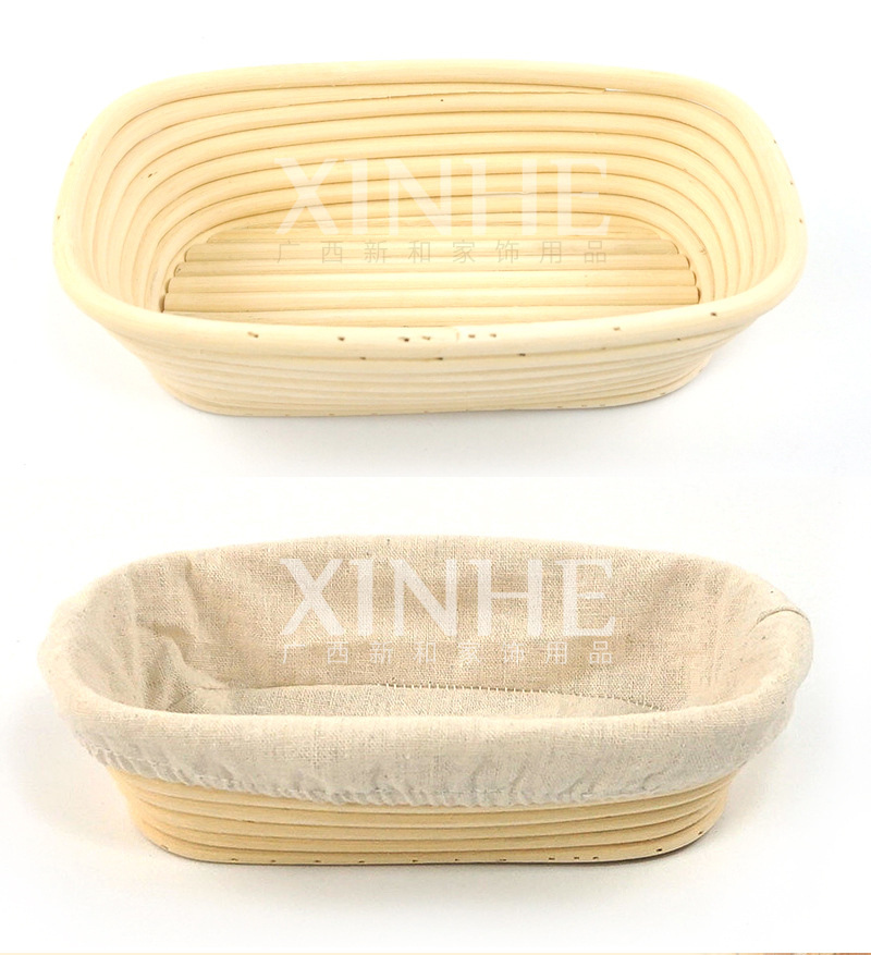 新和欧式发酵藤碗乡村面包椭圆面包篮水果篮收纳篮子藤编手工藤艺详情7