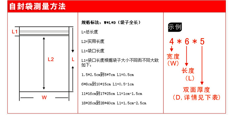 塑料加厚食品密封袋打孔定制封口袋饰品口罩收纳袋子pe自封袋透明详情12