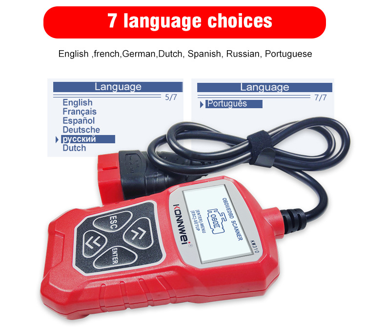 KONNWEI KW310 obd automotive fault detector Automotive diagnostic tool code reading Card elm327 obd2 pic 8
