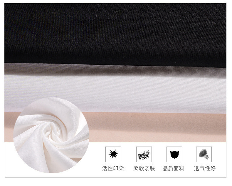 高纱支丝光双面布100支双股丝光棉双面高端T恤休闲服装面料详情5