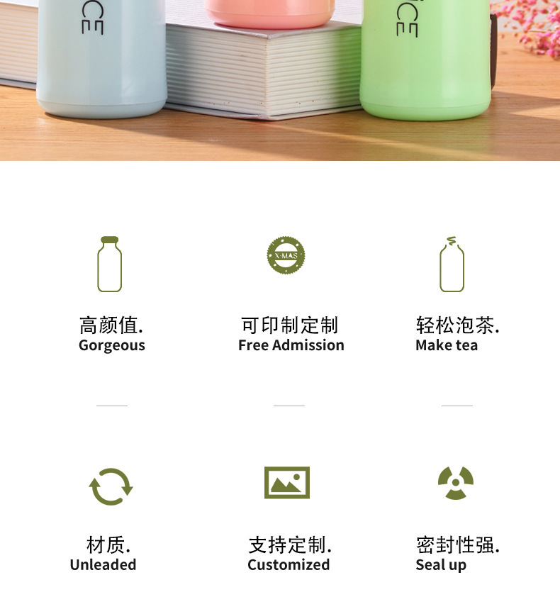 时尚奈斯杯礼品杯定制便携塑壳双层玻璃杯水杯印logo商务广告杯子详情3