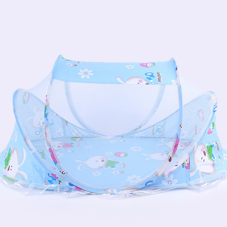跨境爆款婴儿蚊帐新款宝宝折叠式带棉垫蚊帐床儿童卡通防蚊床批发详情4