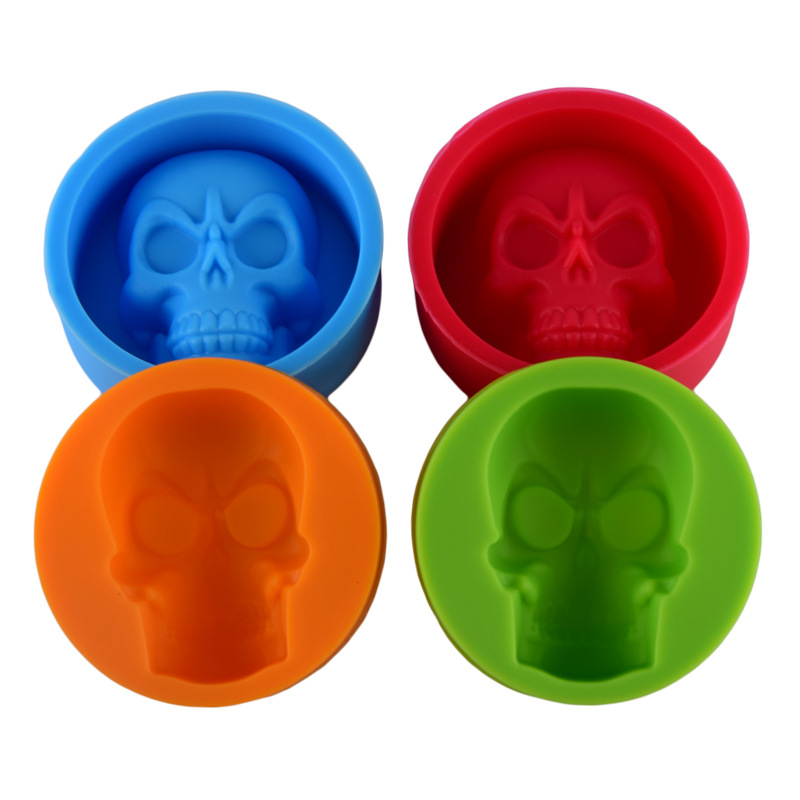 Silicone skull head muffin cup baking cake mold, resin crystal resin resin mold, chocolate candy candle mold pic 22