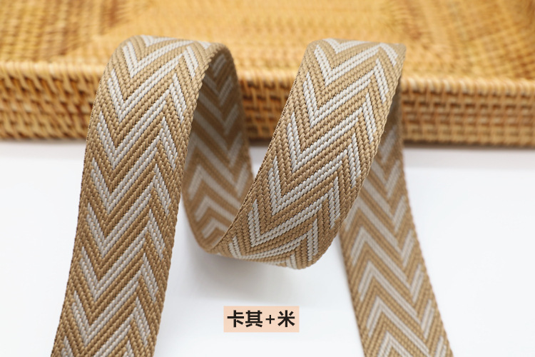 Factory direct supply of wide color polyester jacquard webbing for luggage straps, canvas belts, shoes and hats, and decorative accessories pic 9