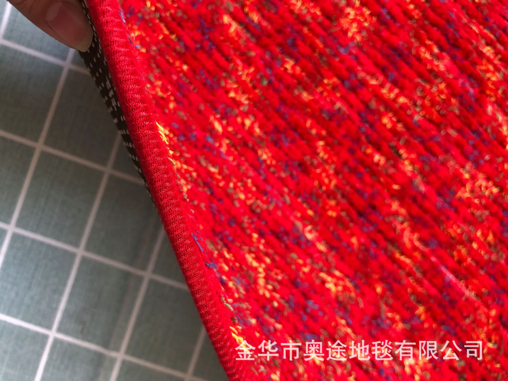 【外贸热销款】彩虹吸水入门垫 door mat 条纹地毯 促销地摊地垫详情6