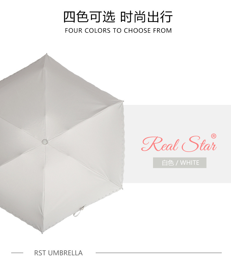 RST Japanese-style creative hollowed-out sunshade umbrella, mini 50% discount pocket sun umbrella for women with color glue sun protection, in stock and in batch pic 9