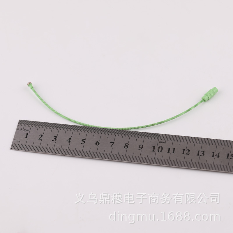 Metal colored spray-painted steel wire ring, steel wire rope rotating screw, key ring, key buckle diy bag pendant accessories pic 3