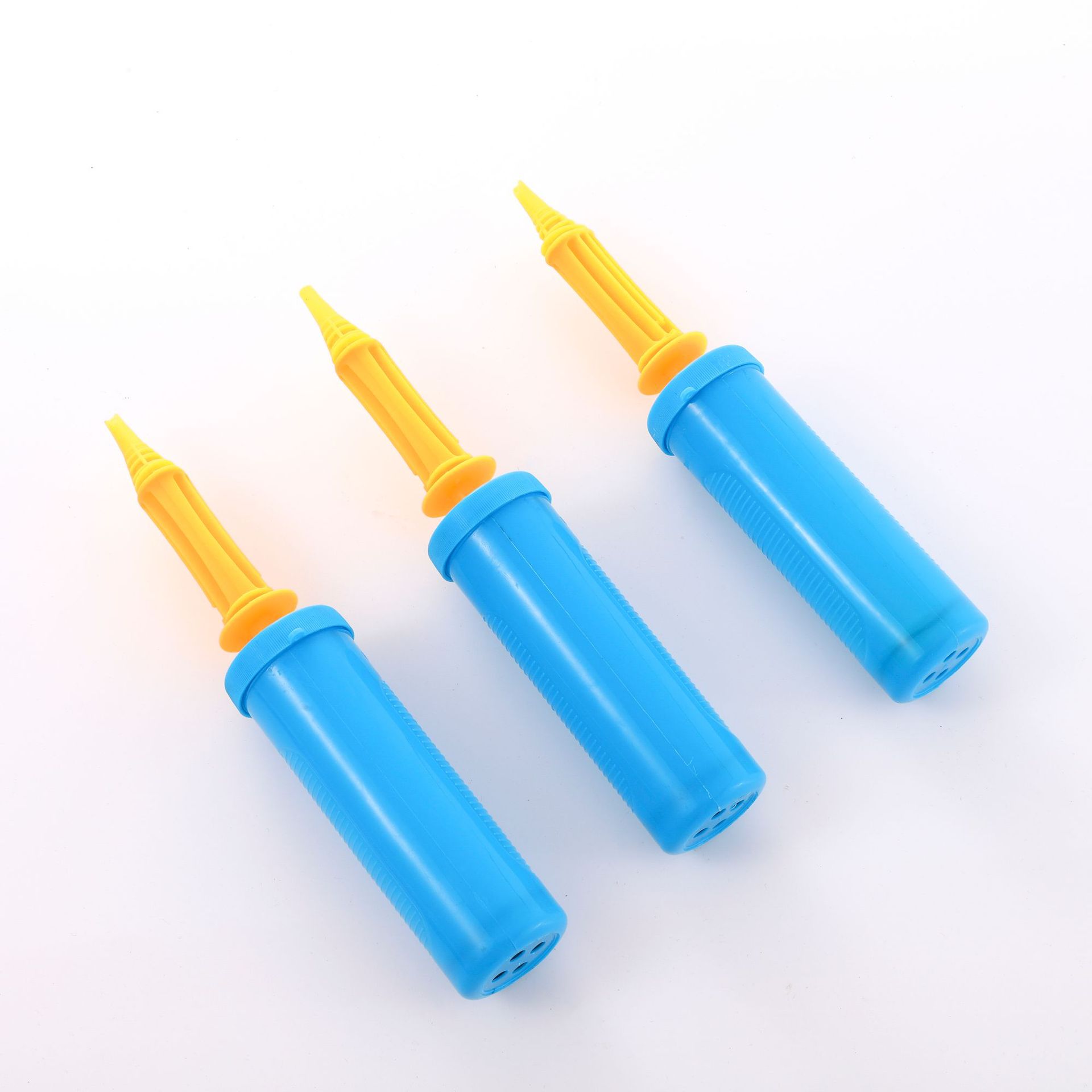 Balloon hand-pushed blue air pump, high-quality swimming ring air pump, portable air filling pump, manual plastic air pump pic 3