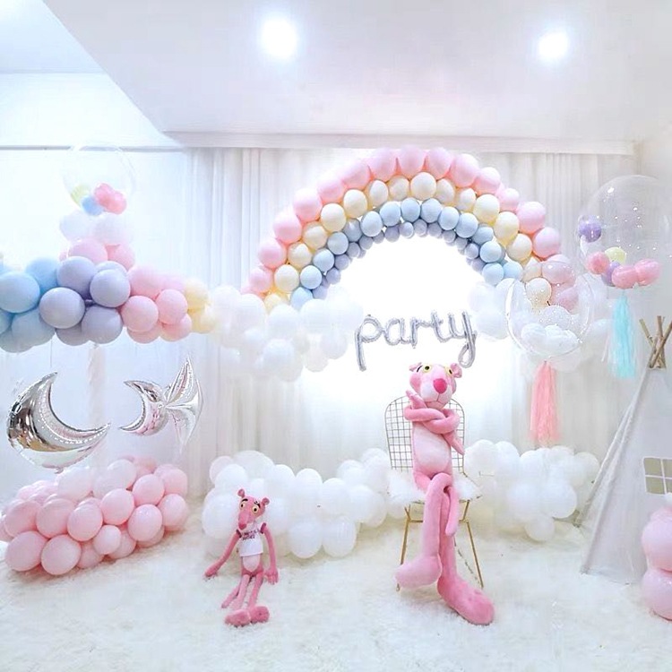 1.5g10寸马卡龙气球批发厂家生日氛围布置婚礼婚庆装饰糖果色乳胶详情6