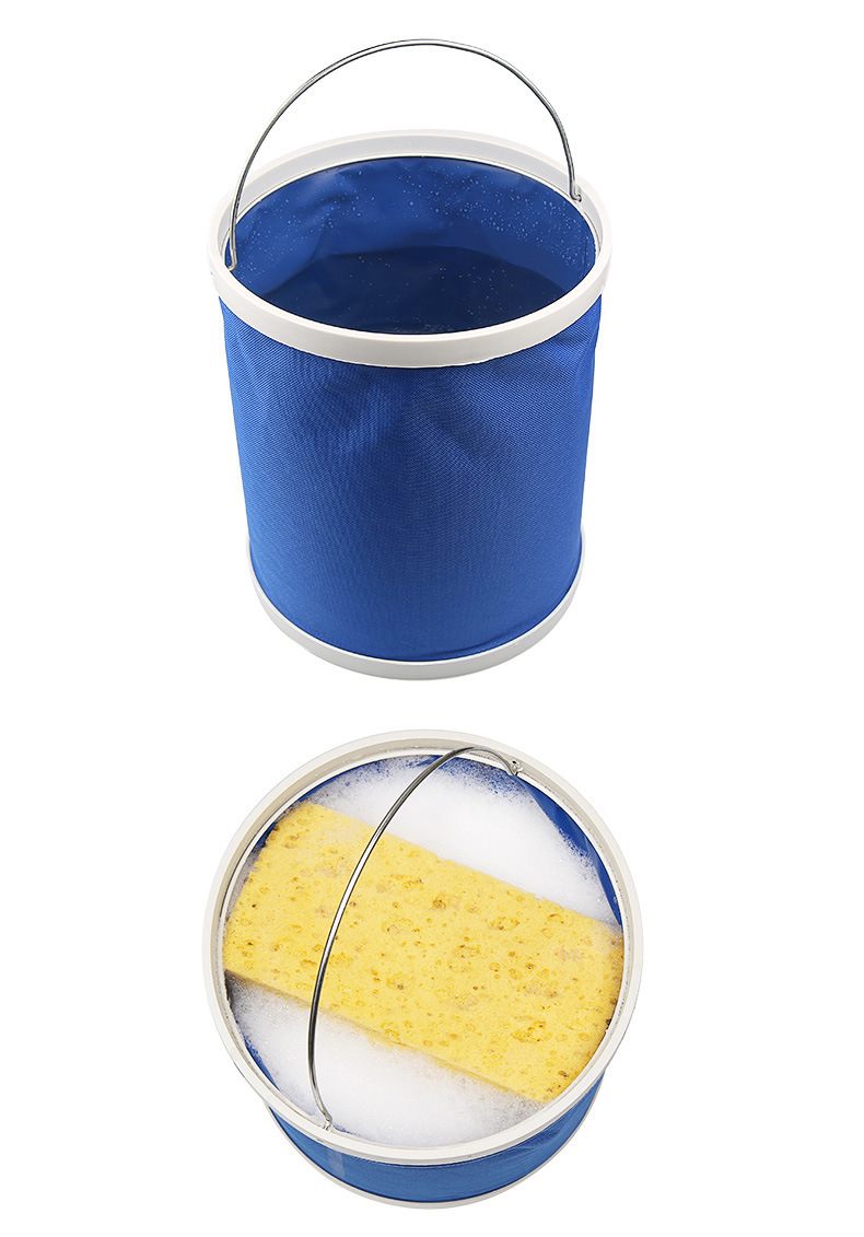 Special folding water bucket for car washing, large portable water bucket for car use, outdoor travel, multi-functional water bucket, car cleaning tool pic 7