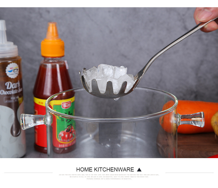 Stainless steel noodle scooping spoon, kitchen scooping spoon for noodles, rice noodles and dumplings, bar scooping spoon for ice cubes, household egg scooping spoon pic 15