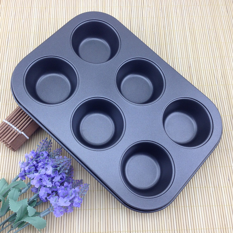 cake mould chiffon non-stick cake mold round 6 cups muffin cake baking tray muffin cake mold pic 1