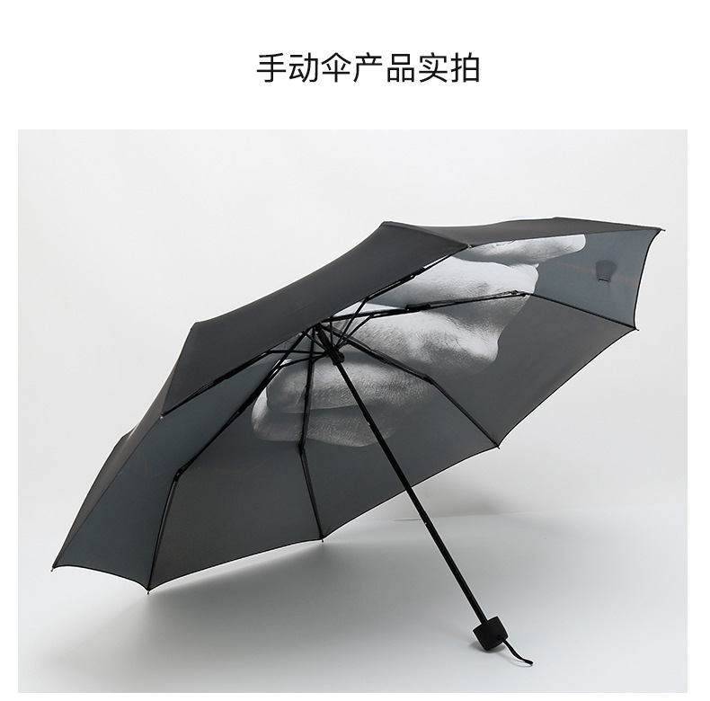 跨境亚马逊热销竖中指伞创意个性全自动三折伞搞怪鄙视学生折叠伞详情11