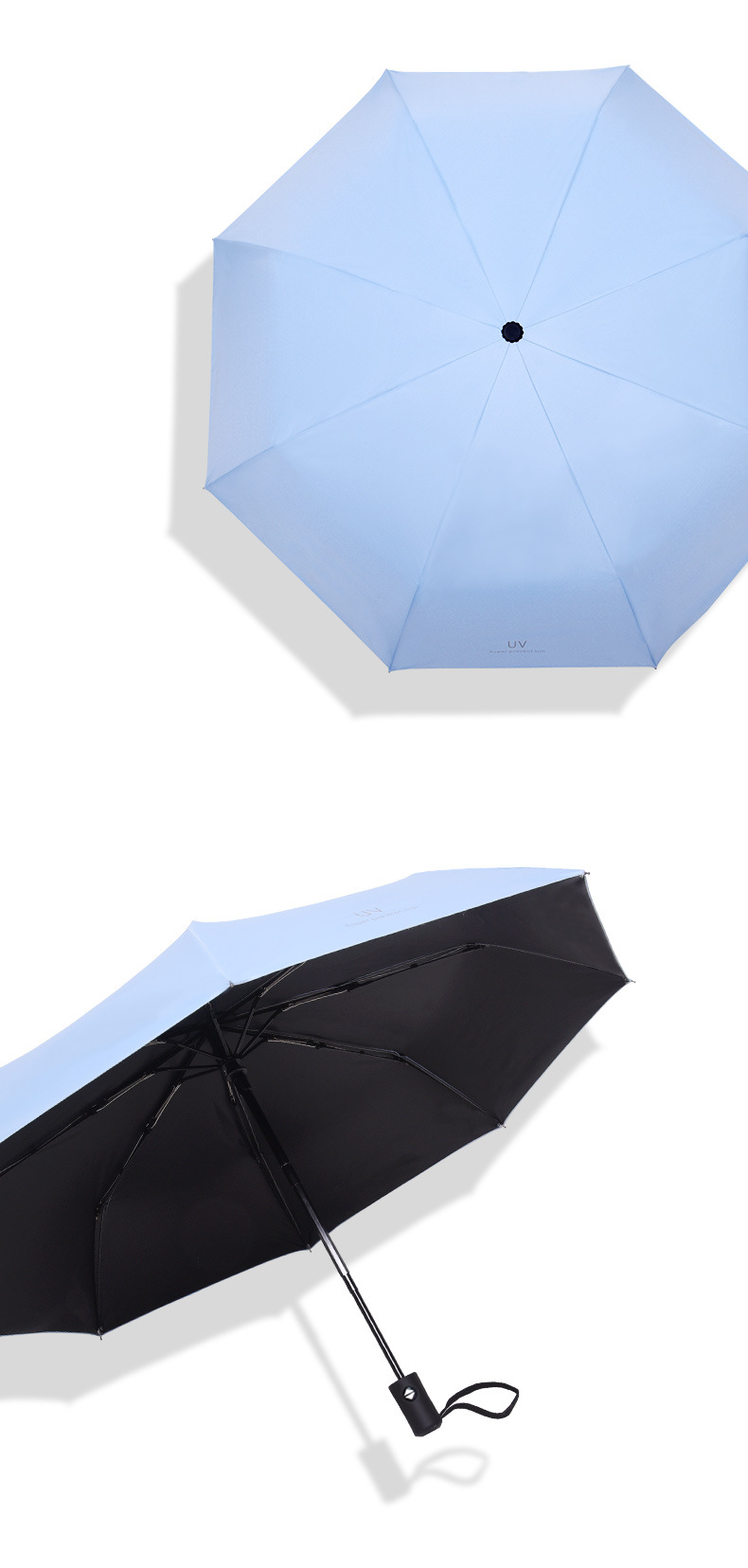 批发雨伞晴雨两用折叠遮阳防晒防紫外线logo广告礼品UV太阳伞详情12