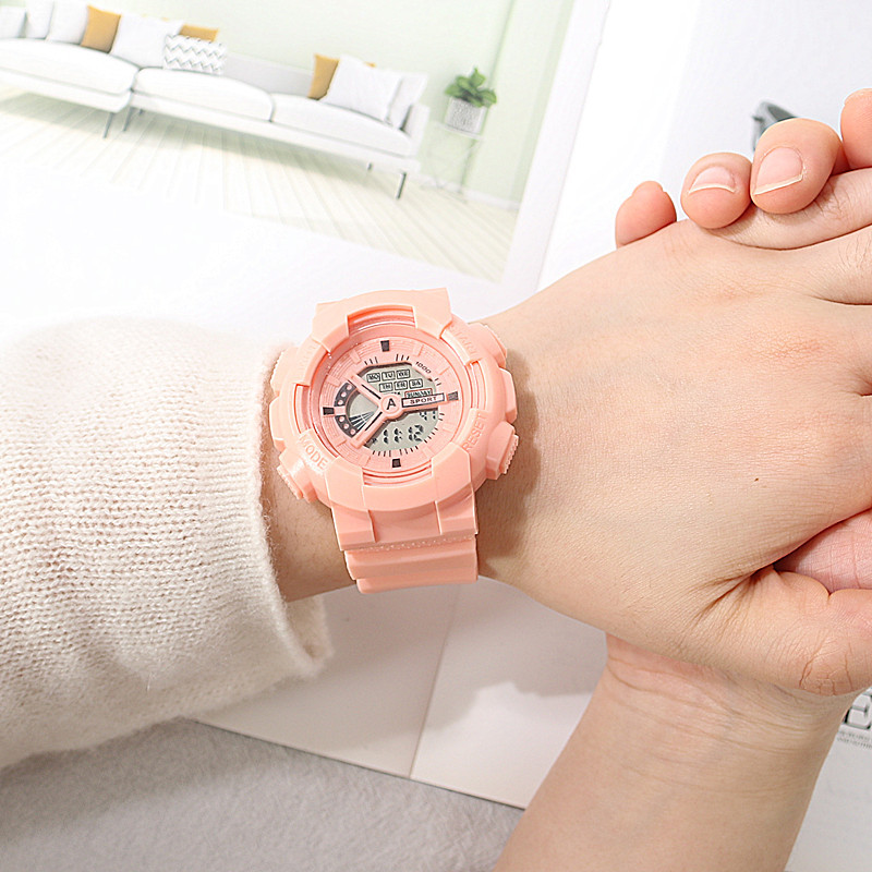 Quartz watch for girls, Korean version, simple and trendy Suprsok, not waterproof, casual and trendy, sporty large dial for men pic 7
