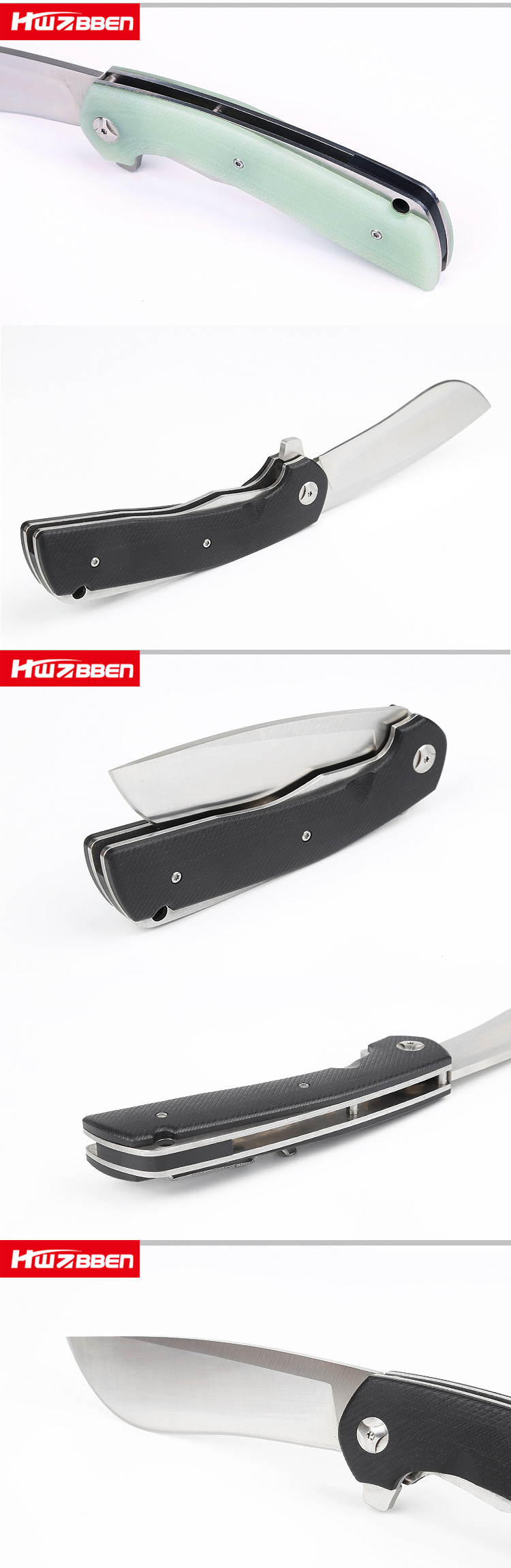 In-stock batch folding knife outdoor D2 steel blade stainless steel multi-functional folding knife G10 handle small knife portable and convenient edc pic 10