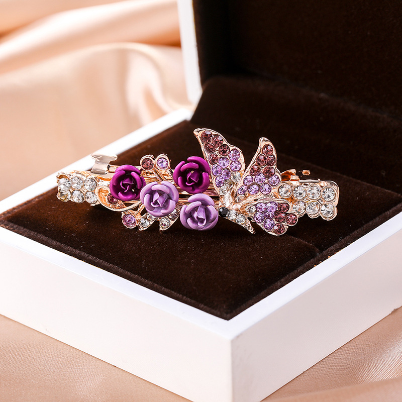 发夹高级感小香风马尾夹女士超闪轻奢水钻顶夹水晶盘发后脑勺头饰详情30