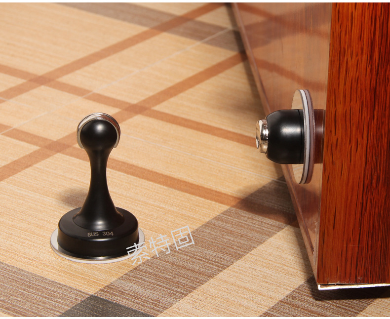 304不锈钢门吸 免打孔强磁防撞门挡卧室卫生间新款磁性防盗门墙吸详情13