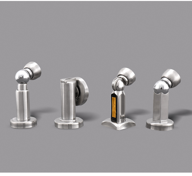 Wholesale stainless steel hydraulic door stop 304 anti-collision buffer silent strong magnetic door to hit bathroom wall and bedroom door stop pic 18