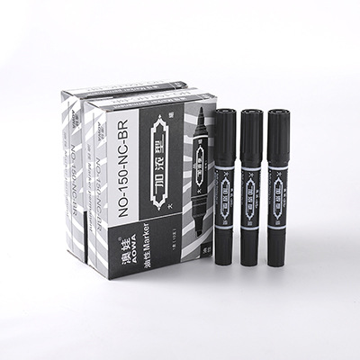 150 double-headed oil-based black marker pen, large-capacity marking color big-headed pen, logistics mark quick-drying marker pen pic 4