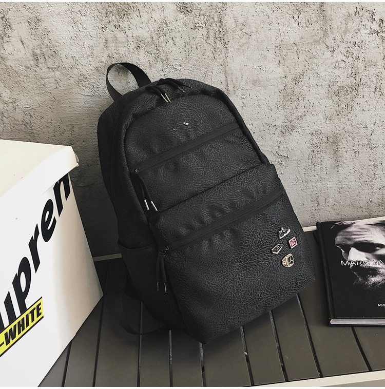 The new sports backpack with cracked white cement for boys and girls is a sporty, casual and fashionable travel backpack that is cool and trendy pic 3