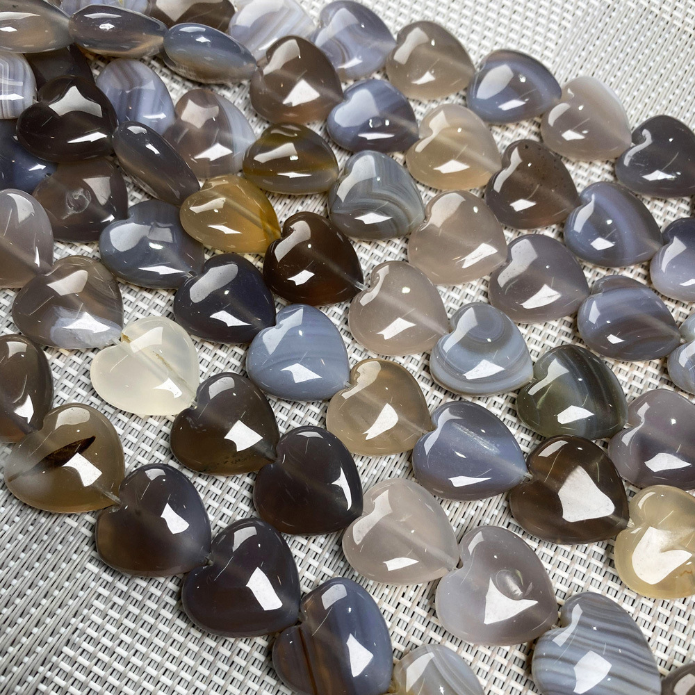 Natural stone, crystal, agate, heart-shaped semi-precious stone, loose beads, various material jewelry beads, necklaces, bracelets and accessories pic 5