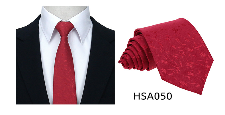 男士高级商务领带制服西装休闲7.5cm宽涤丝婚礼伴郎手打格子领带详情18