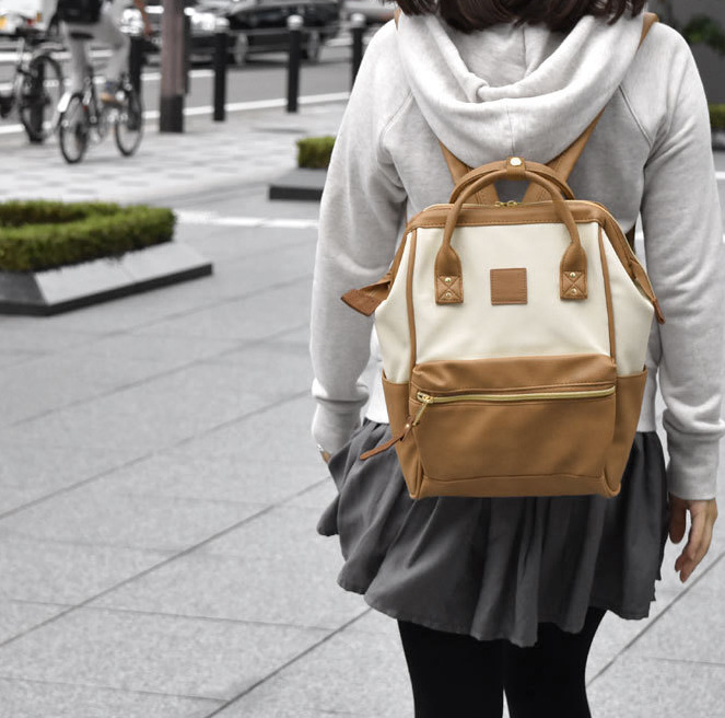 Rakuten leather backpacks from Japan: Simple and stylish for female college students and ladies, large-capacity backpacks for middle school students pic 4