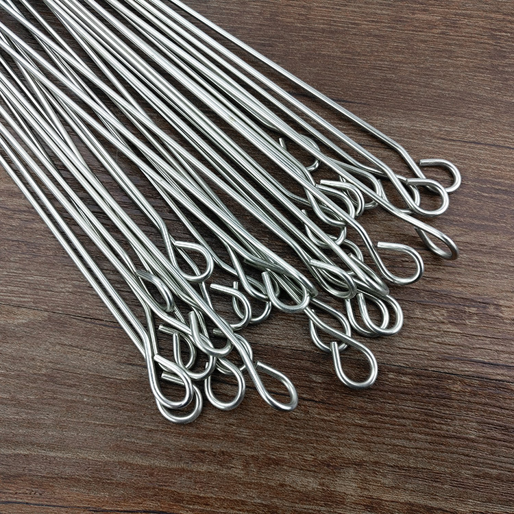 现货批发烤鸭缝尾针 不锈钢烧鸭针 封口叉烧鹅 带圈串卤鸭脖针详情8