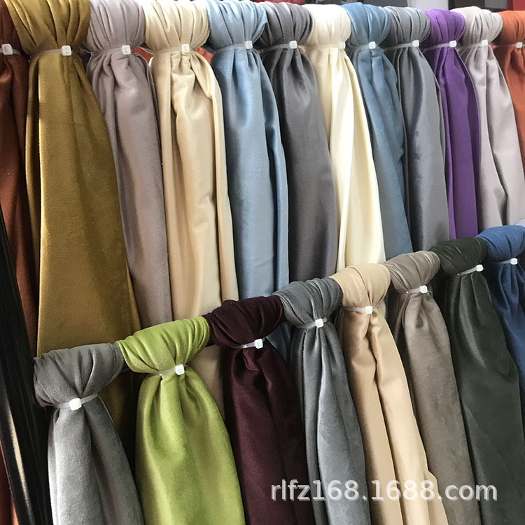 现货供应荷兰绒丽丝绒布束口袋玩具包包家纺抱枕地毡服装面料详情6