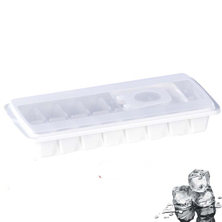 Factory direct sales: 16-compartment ice cube mold with lid, self-made ice box, square plastic ice cube mold customization pic 1