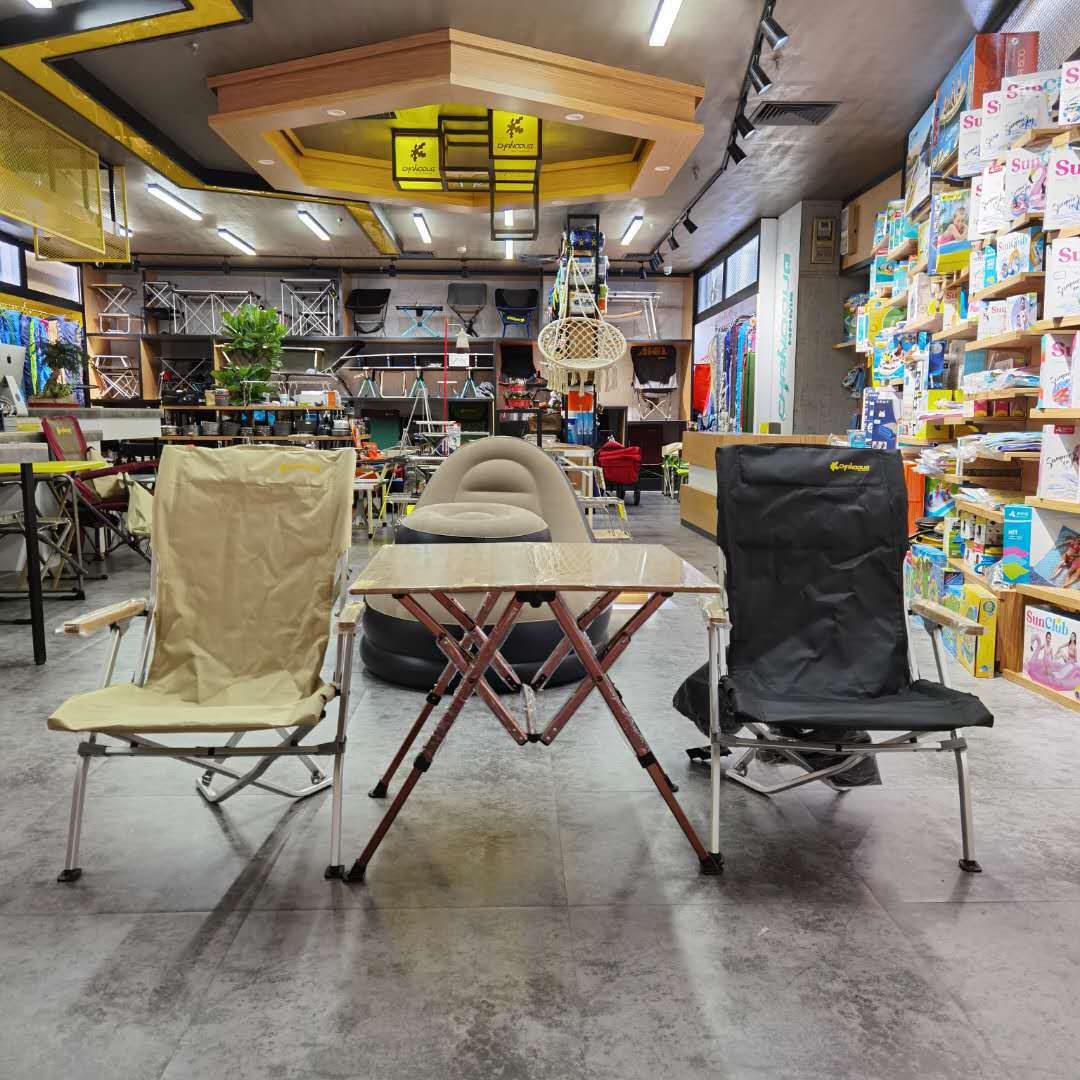 In-stock Korean-style high-back outdoor aluminum tube folding comfortable backrest chair, portable and comfortable fishing chair, camping and leisure sea dog chair pic 1