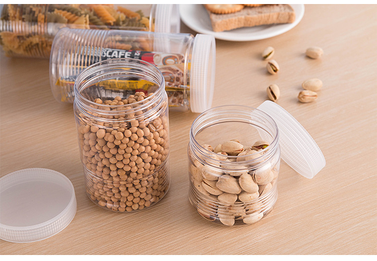 Five-grain storage boxes, plastic bottles, kitchen food storage cans, dry goods sealed, round, household wholesale pic 14